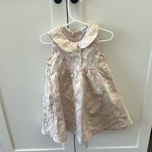 EGG dress - gorgeous pink and gold jacquard